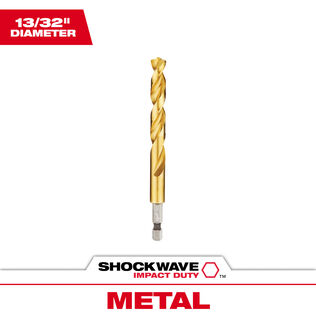 13/32" SHOCKWAVE Impact Duty RED HELIX Titanium Drill Bit
